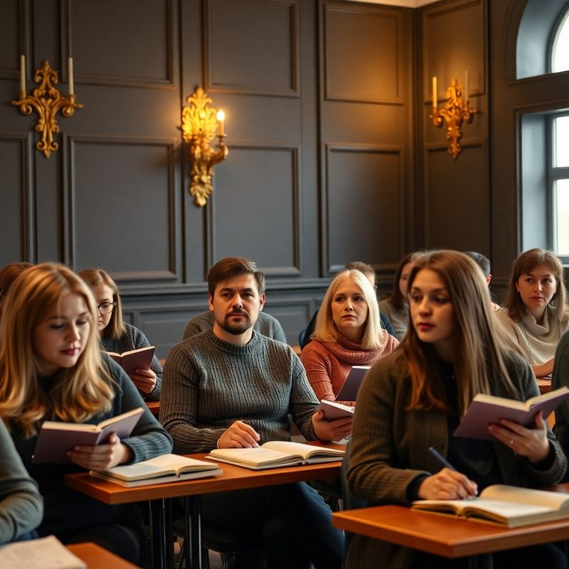 Malá skupina studentů v učebně Kancelář Brno ve Zlíně